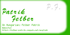 patrik felber business card
